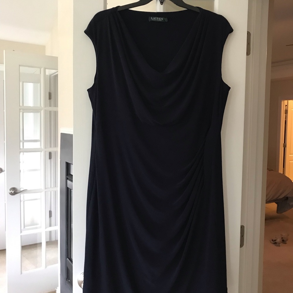 Lauren Ralph Lauren navy blue sleeveless dress